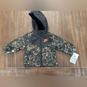 NWT Nike Toddler Camo Full Zip Windrunner Fleece Hoodie Jacket - 12M